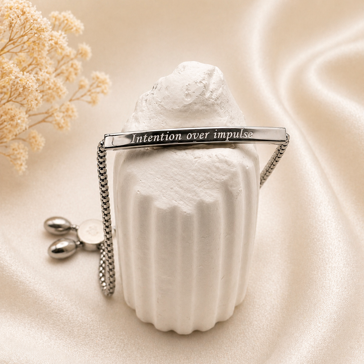 "Intention Over Impulse" Affirmation Bracelet
