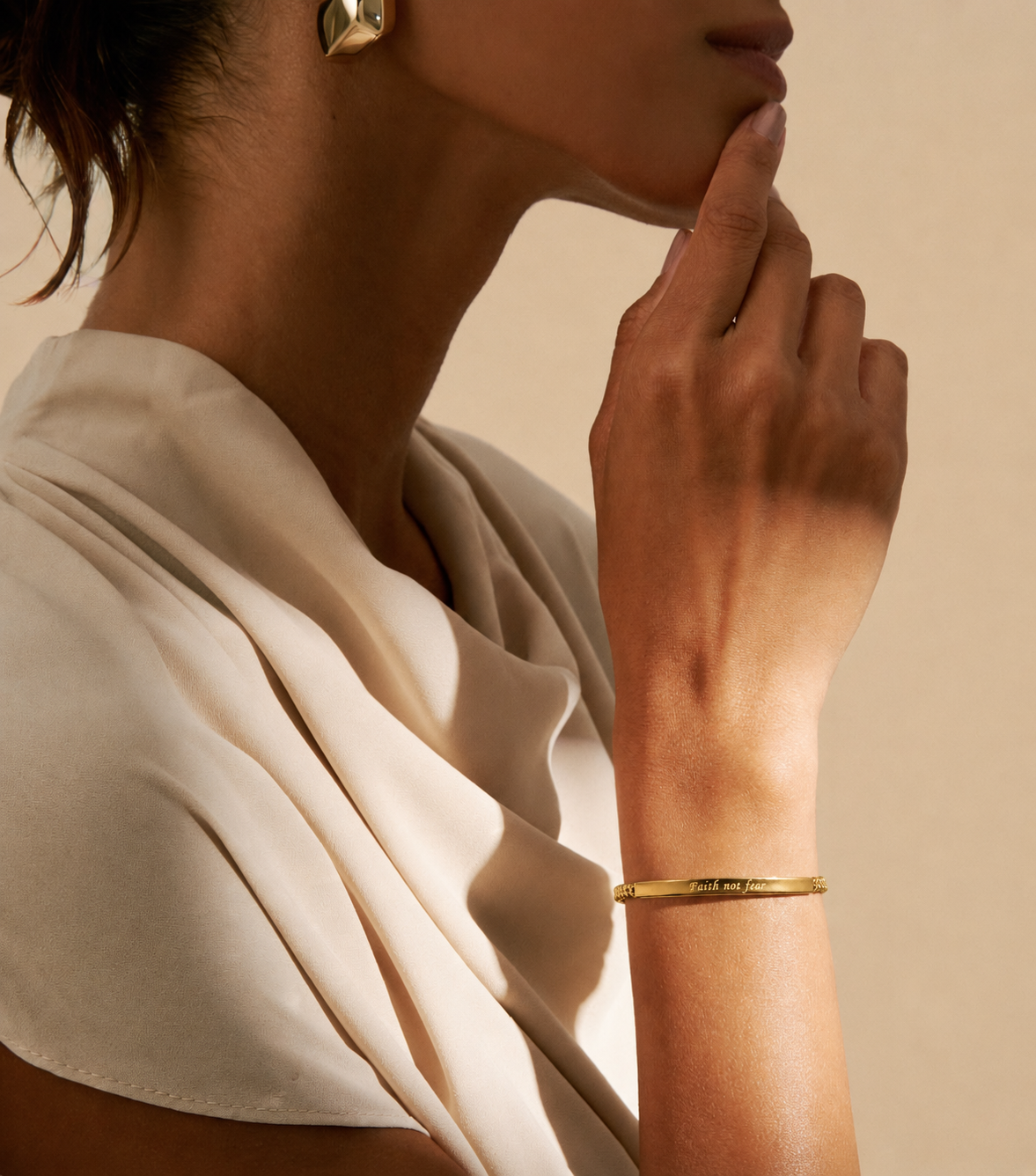 "Faith Not Fear" Affirmation Bracelet