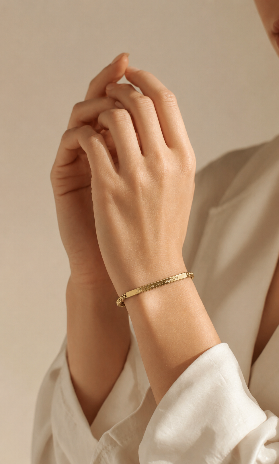 "Intention Over Impulse" Affirmation Bracelet