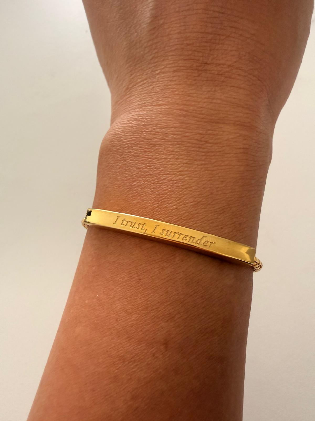 Intention over impulse luxury affirmation bracelet