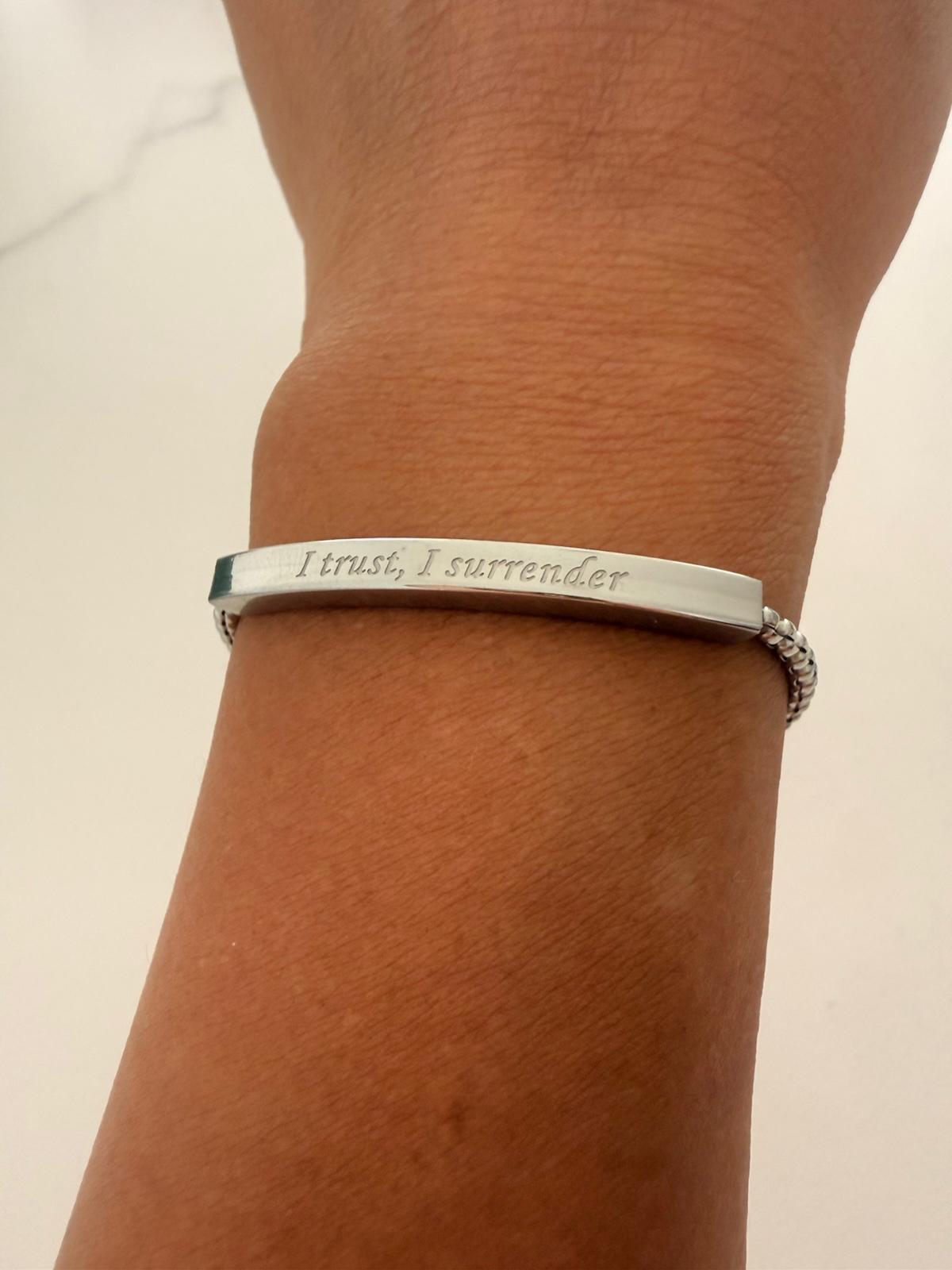 Intention over impulse luxury affirmation bracelet