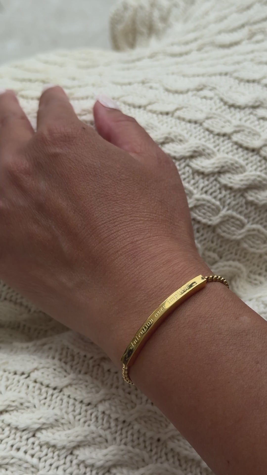 "Intention Over Impulse" Affirmation Bracelet