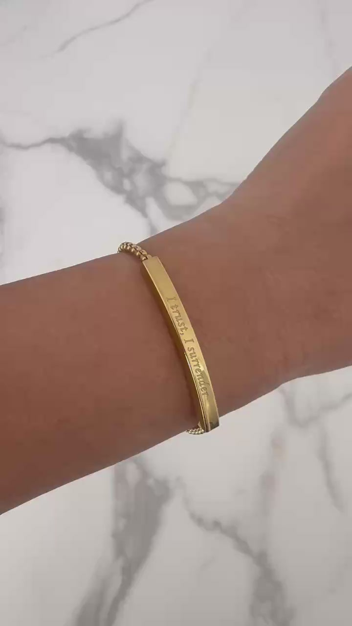 "I Trust, I Surrender" Affirmation Bracelet